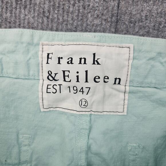 Frank & Eileen Jameson Pants Womens 12 Green Flax Joggers Minimal Summer Classic - Picture 5 of 7